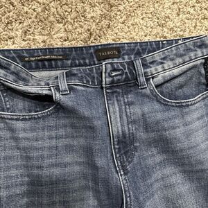Talbots High Waist Straight Ankle Jean‎ With Sequence Down The Side